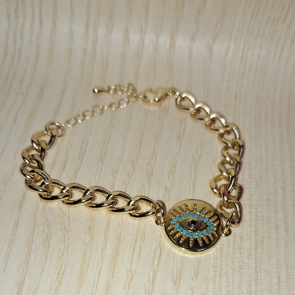 Gold Evil Eye Bracelet